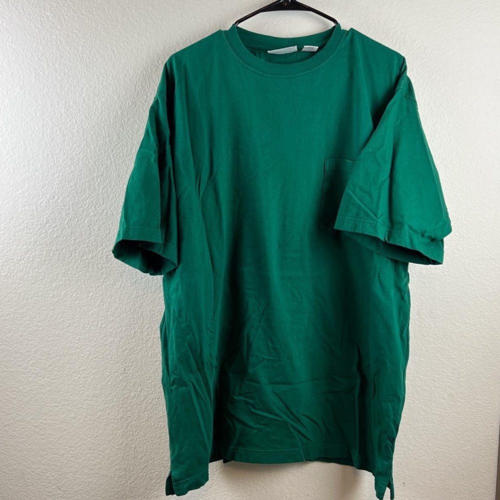Mens Eagle Crest Dark Hunter Green Short Sleeve Pocket Tee 90’s NWOT